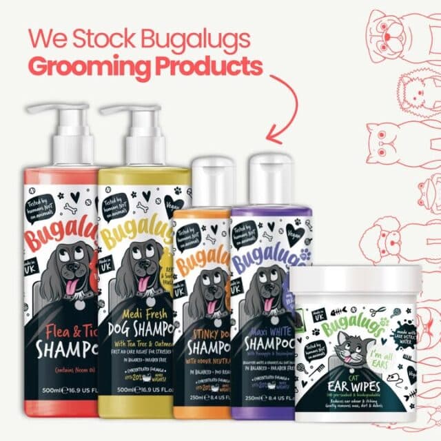 Keep your pet looking and feeling their best with Bugalugs ♥️

We stock an extensive range of shampoos, grooming products and pet care essentials for dogs and cats. Pop in and take a look! 🐾