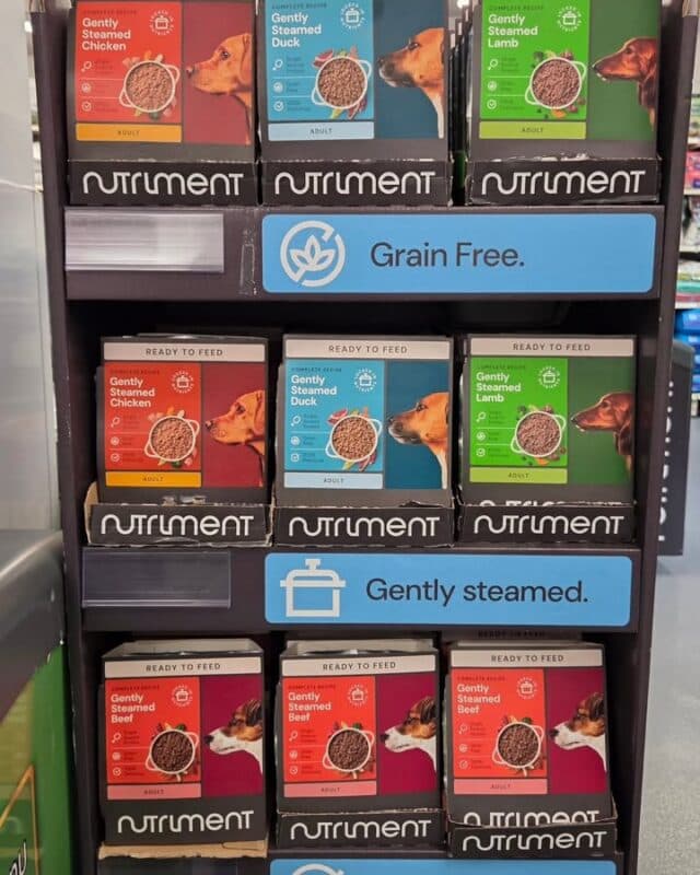 Ooh look 20% off of Nutriment Gently Steamed = £2.30 a tray...while stocks last 😃 #petshop #dogsofinstagram #petlovers